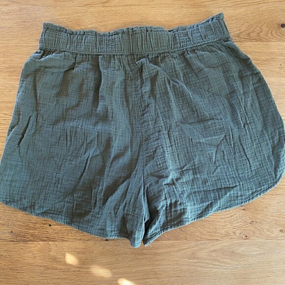 Universal Thread 100% Cotton Gauze Shorts with Pockets Green Medium - Picture 8 of 8